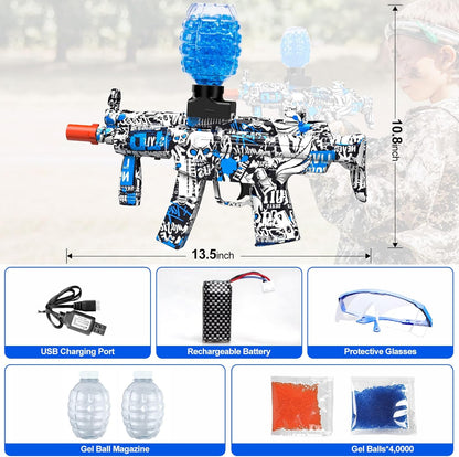 Anstoy Gel Ball Blaster, Splat Gun Automatic for Orbeez Water Gun for Outdoor Shooting Team Game, Christmas, Halloween, Birthday Gifts for Ages 14+ (Blue)