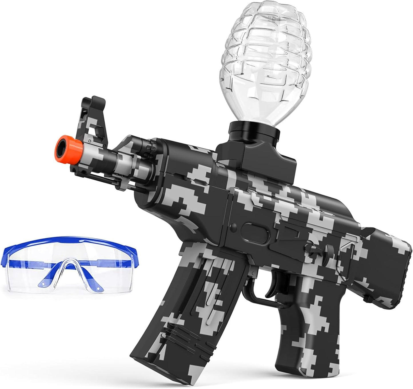 Anstoy Electric Gel Ball Blaster, High-Speed Gelfire Blaster for Orbeez with Eyewear, Splatter Ball Toys for Outdoor Shooting Game Party Gift Ages 14 & Up - Black