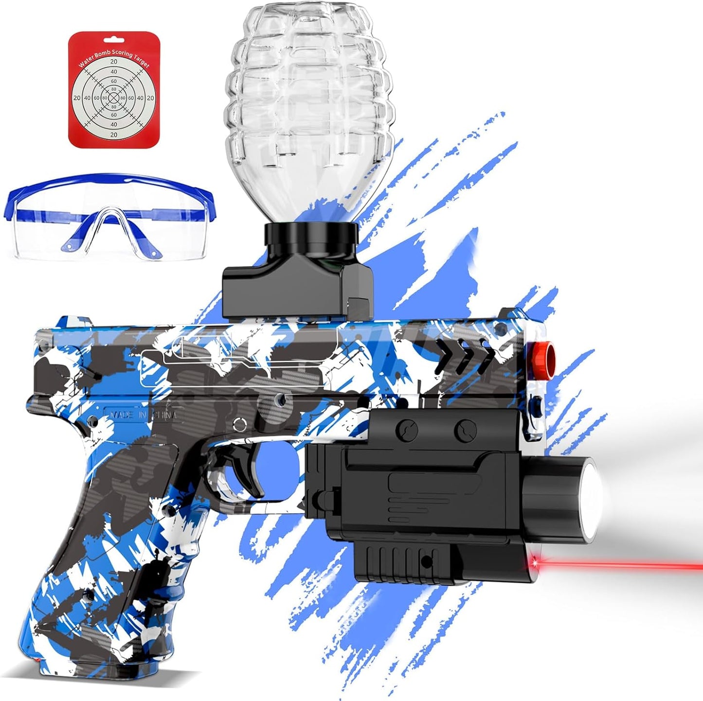 Anstoy Splat Gun Original JM-X3 Gel Ball Blaster Pistol,Electric Splatter Ball Blaster Automatic for Christmas, Halloween, Birthday Gift, Age 14+