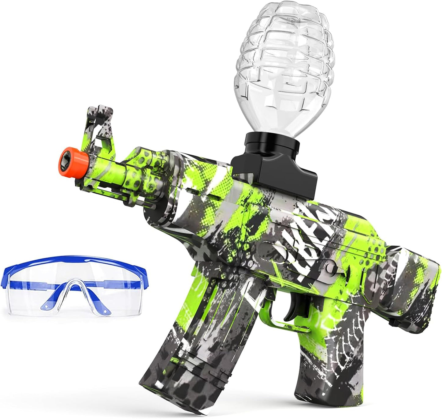 Anstoy Electric Gel Ball Blaster, High-Speed Gelfire Blaster for Orbeez with Eyewear, Splatter Ball Toys for Outdoor Shooting Game Party Gift Ages 14 & Up, Red Sentinel