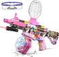 Anstoy Electric Gel Ball Blaster, Automatic Splat Gun Glowing in Dark with Glasses,Up to 166 FPS Orby Gun for Christmas Party,Gifts for Adults Ages 14+(Pink)