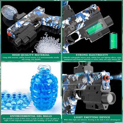 Anstoy Splat Gun Original JM-X3 Gel Ball Blaster Pistol,Electric Splatter Ball Blaster Automatic for Christmas, Halloween, Birthday Gift, Age 14+